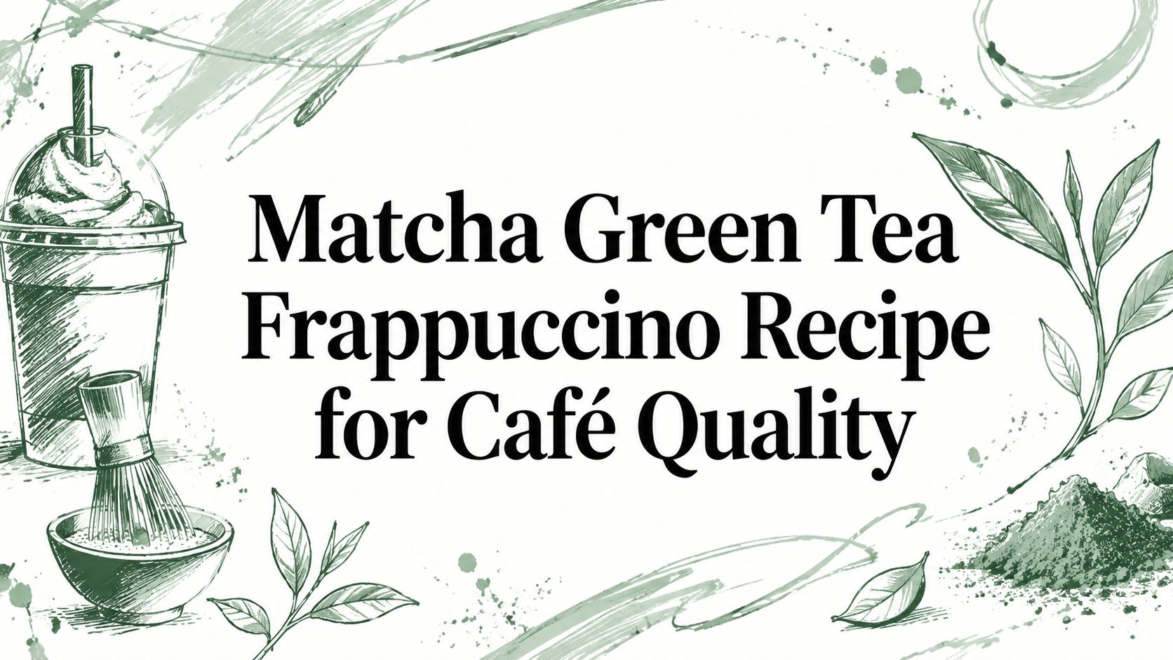 Matcha Green Tea Frappuccino Recipe for Café Quality