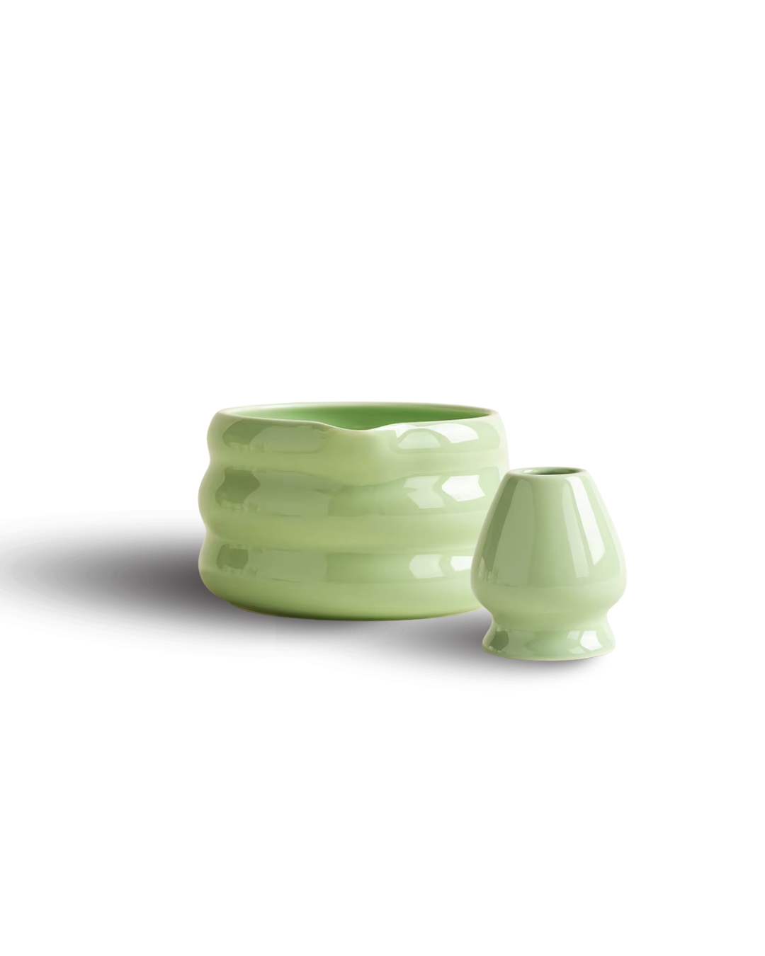 Matcha Bowl & Whisk Stand Set (Chawan & Chasen Naoshi)